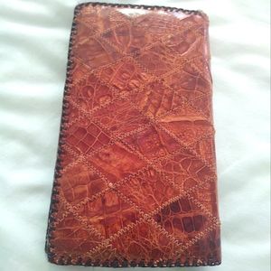 Genuine Vintage 1940's Alligator Patchwork Clutch Bag